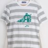 Converse round neck stripe short sleeve genuine cotton t-shirt grey and white