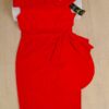 MTG bodycon dress _ women red bodycon sexy ruffle sleeveless short half v-neck dress