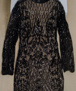 Privy sequin dress _ Night club mini long sleeve dress