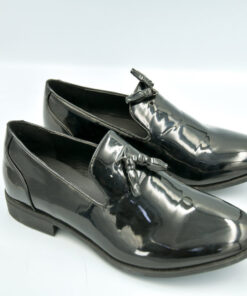 Slip on tassel shiny leather genuine british style genuine fashion loafers
