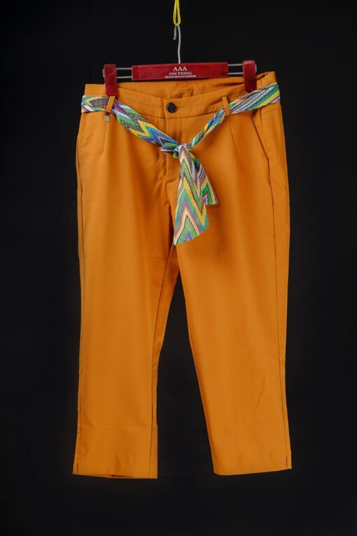 casual women pants with belt