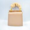 women fashion Mini plush handle shoulder leather crossbody small flap bag