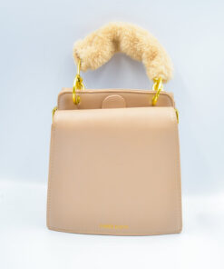 women fashion Mini plush handle shoulder leather crossbody small flap bag