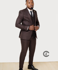 Formal Cinnamon colour Marco Lorenzo Designer Gentleman suit for sale