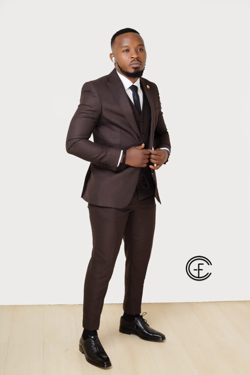 Formal Cinnamon colour Marco Lorenzo Designer Gentleman suit for sale