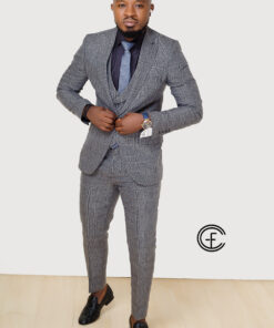 Formal Grey Colour Delli Fashion Designer Gentleman suit for sale