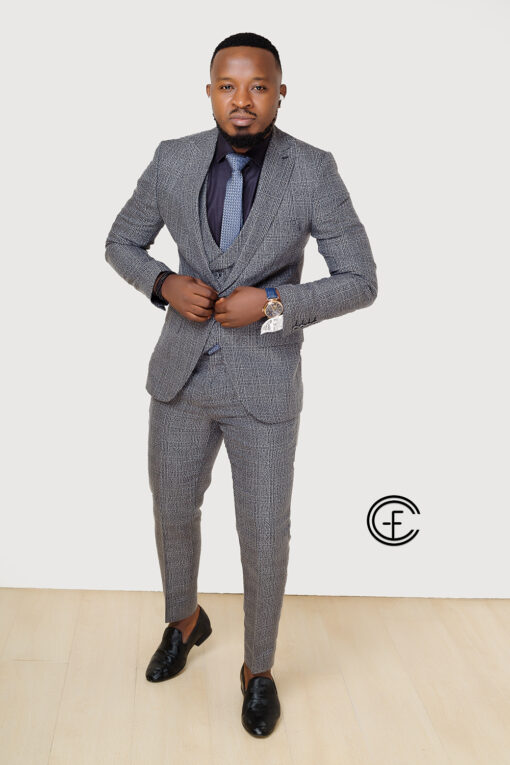 Formal Grey Colour Delli Fashion Designer Gentleman suit for sale