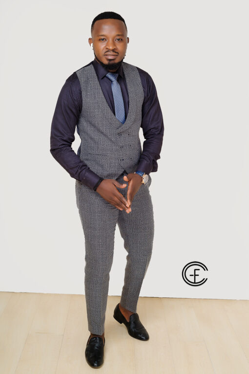 Formal Grey Colour Delli Fashion Designer Gentleman suit for sale