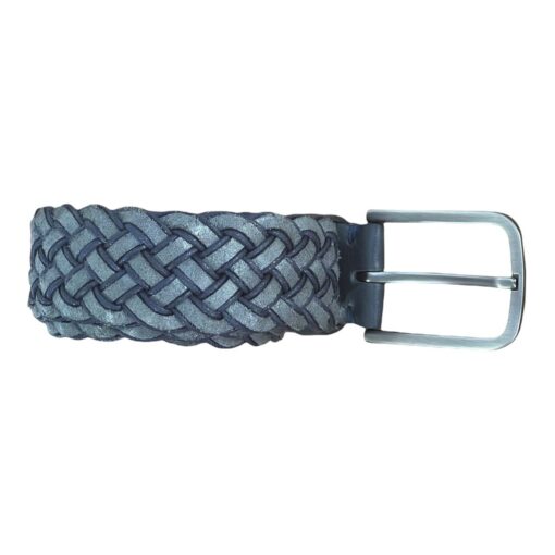 Leather braided blue belt for sale