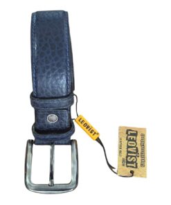 Alligator pattern bleu leather belt for sale