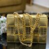 Crocodile pattern crossbody bags luxury brand with chain shoulder gold handbag